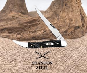 Case xx Knives Med Toothpick Rough Black Synthetic 18242 Stainless Pocket Knife