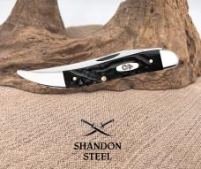 Case xx Knives Med Toothpick Rough Black Synthetic 18242 Stainless Pocket Knife
