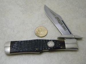 Case XX USA Bone 1 of 6,000 NKCA Coke Bottle Lockback Knife 1983