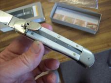 Hubertus Knife Solingen, Germany Large Size 11 White Bone Spear-Point UNUSED NIB