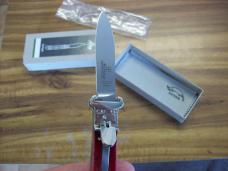 Hubertus Knife Shellpuller Patronenzieher Solingen Germany Rare Red Bone Large Size 11 UNUSED NIB.