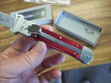 Hubertus Knife Shellpuller Patronenzieher Solingen Germany Rare Red Bone Large Size 11 UNUSED NIB.