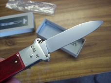 Hubertus Knife Shellpuller Patronenzieher Solingen Germany Rare Red Bone Large Size 11 UNUSED NIB.