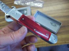 Hubertus Knife Shellpuller Patronenzieher Solingen Germany Rare Red Bone Large Size 11 UNUSED NIB.