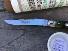 Great Eastern Cutlery Northfield 488117 Weasel Single Blade Trapper Green Pickle Jig Bone