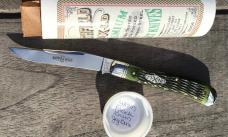 Great Eastern Cutlery Northfield 488117 Weasel Single Blade Trapper Green Pickle Jig Bone