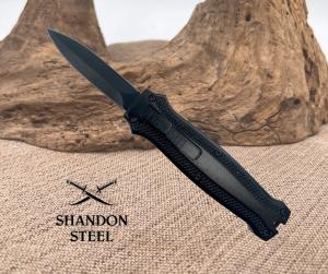 Mini Automatic OTF Keyring Knife Black 104BK