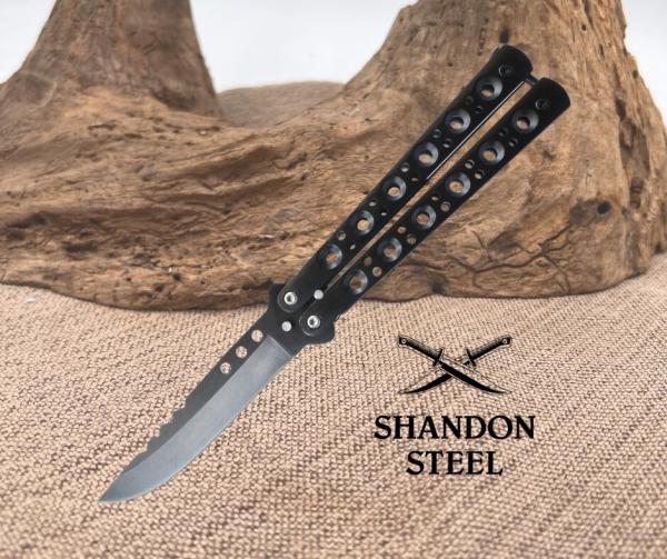 9" Black Butterfly Knife 130BK 9" Black Butterfly Knife 130BK