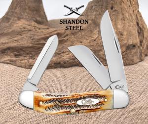 Case xx Knives USA Sowbelly 6.5 Bone Stag Handle Stainless Pocket Knife 65313