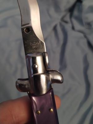 Renzo Beltrame 13" Stiletto Pearlex Kris Switchblade Knife