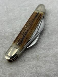 Hen & Rooster Bertram Cutlery Made In Germany 4 Blade Congress Stag Handle (21)