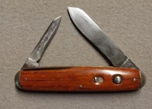 Early 3 3/4" Schrade Cut Co Cocobolo Double Blade 