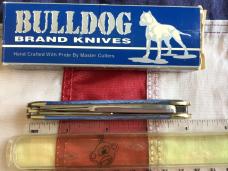 Bulldog Brand 4" Whittler Pocket Knife w/ Blue Bone Handles -NOS 