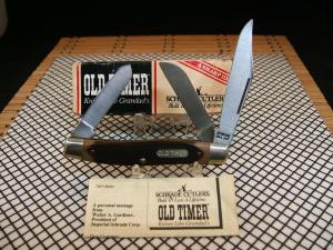 SCHRADE OLD TIMER 8OT SR. STOCKMAN USA MADE NOS VINTAGE HIGH CARBON STEEL FOLDING POCKET KNIFE & BOX