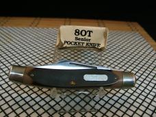 SCHRADE OLD TIMER 8OT SR. STOCKMAN USA MADE NOS VINTAGE HIGH CARBON STEEL FOLDING POCKET KNIFE & BOX