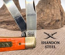 Case XX USA 2015 Trapper Jigged Orange Delrin 2 Blade Pocket Knife 6254 SS (4)
