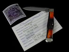 Titusville Cutlery Genuine Amber Stag Lexingtonian Coffin Jack Knife Rare 1 of 30 COA USA Made