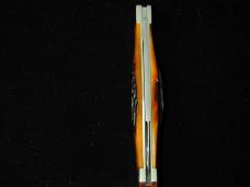 Titusville Cutlery Genuine Amber Stag Lexingtonian Coffin Jack Knife Rare 1 of 30 COA USA Made