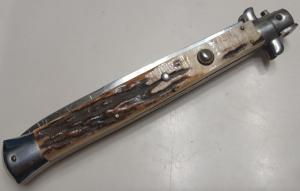 Vintage Virginia 13"  Switchblade Stag Scales 