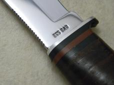 Case XX USA 2 Dot 365 SAB Stacked Leather Fixed Blade Knife w/Leather Sheath