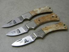 Parker Cut Co Japan Indian Series III Bone Lockback Knives New in Display Case