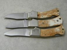 Parker Cut Co Japan Indian Series III Bone Lockback Knives New in Display Case