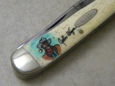 Case XX USA Bone 6254 John Wayne The Duke Trapper Knife New in Display Case