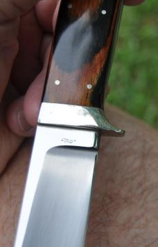 MD Tang Stamp Marv Deushane Mirror Polished Mint & 1/2" OAL Tapered Tang Layered Wood