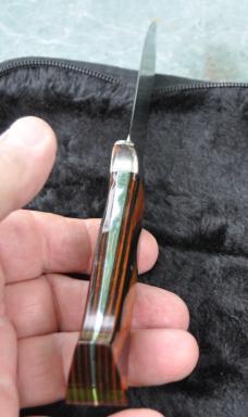 MD Tang Stamp Marv Deushane Mirror Polished Mint & 1/2" OAL Tapered Tang Layered Wood