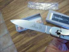 Hubertus Knife Solingen, Germany Large Size 11 White Bone Spear-Point UNUSED NIB
