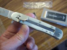 Hubertus Knife Solingen, Germany Large Size 11 White Bone Spear-Point UNUSED NIB