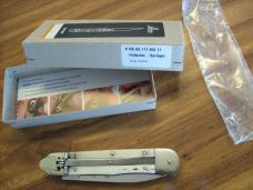 Hubertus Knife Solingen, Germany Large Size 11 White Bone Spear-Point UNUSED NIB