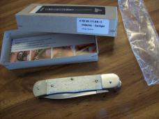 Hubertus Knife Solingen, Germany Large Size 11 White Bone Spear-Point UNUSED NIB
