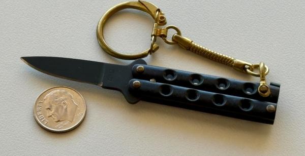 Vintage Mini Herbertz Keychain Balisong Butterfly Knife, Japan, Unused Vintage Mini Herbertz Keychain Balisong Butterfly Knife, Japan, Unused