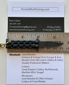 Vintage Mini Herbertz Keychain Balisong Butterfly Knife, Japan, Unused