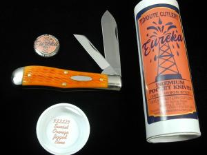 Great Eastern Cutlery GEC Sunset Orange Jigged Bone Eureka Jack Knife 922225 Made In USA