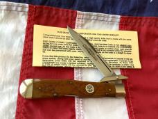 Winchester Swing Guard Knife by Blue Grass Cutlery (Mdl# 19121) w/ Orange Bone Handles -NOS