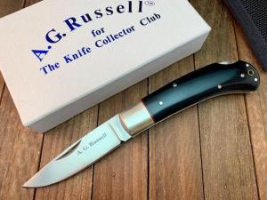 A.G. Russell for the KCC Lock Back Black Micarta Red Spacer Seki Japan 