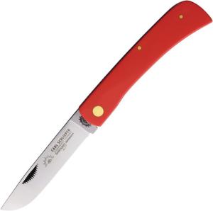 GERMAN EYE BRAND - CLODBUSTER 99RT  LARGE - ETCHED BLADE - 4 58quot CLOSED - RED HANDLES