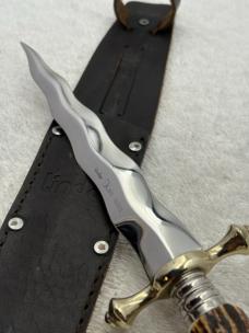 Linder Kris Blade Dagger Stag Handle Made In Solingen Germany (#2)