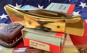 Case xx Sweet Folding Hunter w/ Stag Handles (5159 LSSP) +Orig Sheath & box-NOS