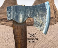 H&B HAND FORGED USA MADE HIGH CARBON STEEL CARPENTERS AXE CLIPPED BEARD CAMPING