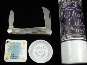 Titusville Cutlery Black Lip Pearl Rooster Comb Farmer Knife Super Rare 1 of 12 COA USA Made