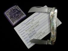 Titusville Cutlery Black Lip Pearl Rooster Comb Farmer Knife Super Rare 1 of 12 COA USA Made