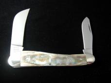 Titusville Cutlery Black Lip Pearl Rooster Comb Farmer Knife Super Rare 1 of 12 COA USA Made