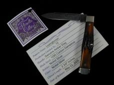 Titusville Cutlery Genuine Amber Stag Lexingtonian Coffin Jack Damascus Knife 1 of 15 COA USA Made