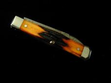 Titusville Cutlery Genuine Amber Stag Lexingtonian Coffin Jack Damascus Knife 1 of 15 COA USA Made