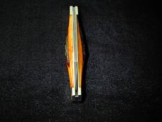 Titusville Cutlery Genuine Amber Stag Lexingtonian Coffin Jack Damascus Knife 1 of 15 COA USA Made