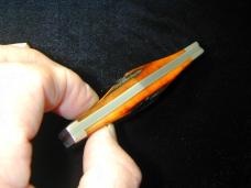 Titusville Cutlery Genuine Amber Stag Lexingtonian Coffin Jack Damascus Knife 1 of 15 COA USA Made