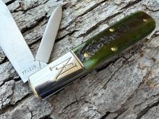 GEC NORTHFIELD * 771225 SATIN PICKLE GREEN MARROW BONE YANKEE BARLOW KNIFE